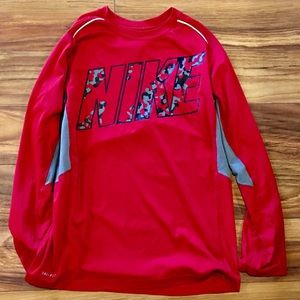Boys Youth L 10/12 Nike Dri Fit Long Sleeve Shirt